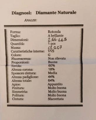 Diamantino nuovissimo