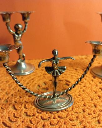 miniature candelieri argento 800 massiccio