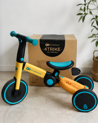 Kinderkraft 4TRIKE 3in1 Triciclo Bici Bambini