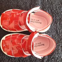 Sandali bambina rossi in vernice numero 20