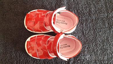 Sandali bambina rossi in vernice numero 20