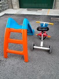 Scivolo e triciclo 