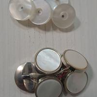 12 bottoni gioiello madreperla e metallo anni 70