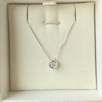 Collana punto luce in oro bianco