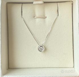 Collana punto luce in oro bianco