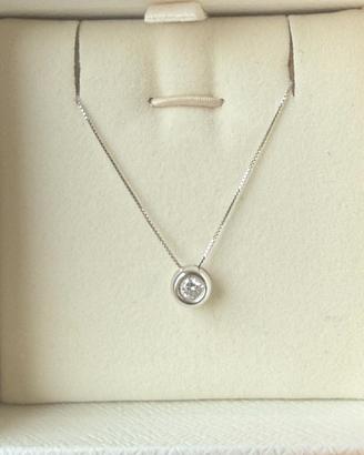 Collana punto luce in oro bianco
