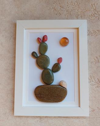 quadretto cactus di pietra