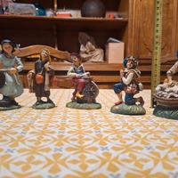 statuine presepe gesso anni 60-70