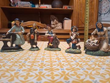 statuine presepe gesso anni 60-70