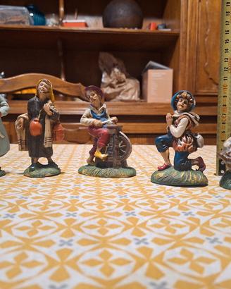 statuine presepe gesso anni 60-70