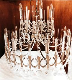 Lampadario SCIOLARI Vintage Anni '70 + 2 Applique