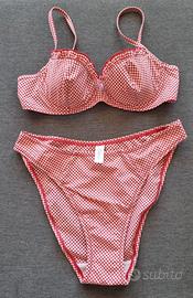 Costume bikini Etam tg S quadretti rossi