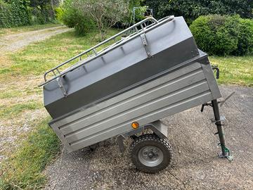 Carrello rimorchio per auto con copertura removibi