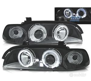 FARI BMW E39 95-00 ANGEL EYES LED FONDO NERO