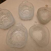 Set per macedonia in vetro lavorato