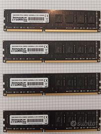 4 x RAM 8GB DDR3 PC3L 12800U 1600MHz 1.35 UDIMM