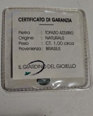 Pietra Topazio azzurro naturale