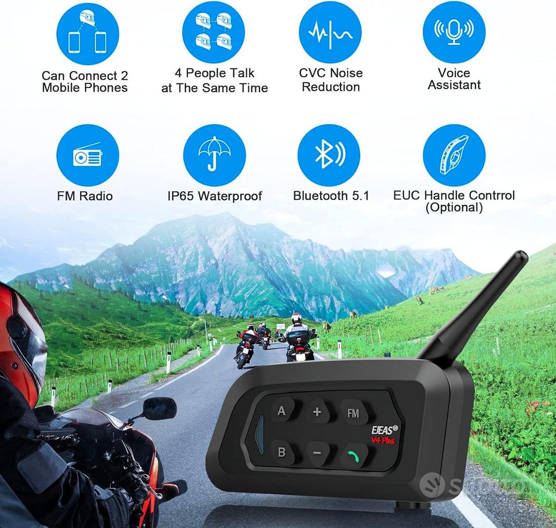 EJEAS Interfono Bluetooth V4C Plus 1500m, 1pc - Accessori Moto In vendita a  Napoli