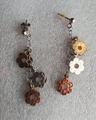 Orecchini fiore argento