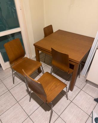 Set tavolo con 4 sedie