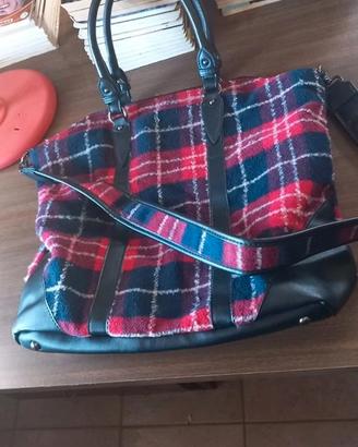 Borsa donna in tessuto tartan scozzese