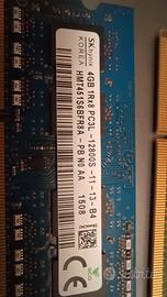 banchi di memoria ram PC3L DDR3 4Gb