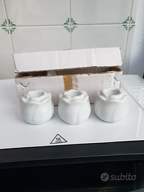 3 portacandela a forma di fiore