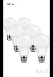 6 lampadine LED luce calda 