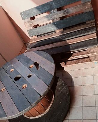 set da giardino legno EPAL e bobina 