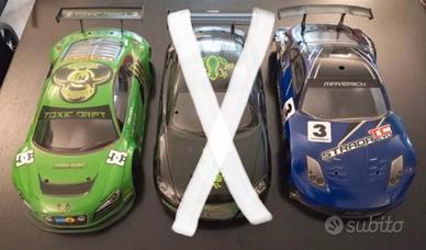 N.2 carene RC 1/10 con adesivi - auto modellismo