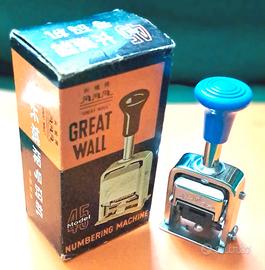 Timbro numeratore anni 70 con scatolo - completo