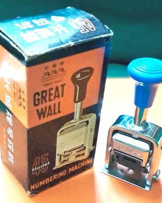 Timbro numeratore anni 70 con scatolo - completo