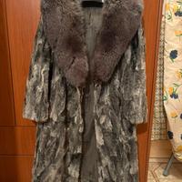 Pelliccia vera vintage grigia