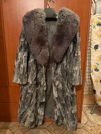 Pelliccia vera vintage grigia