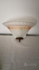 lampada applique in vetro satinato
