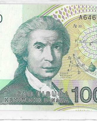 Banconota 100.000 Dinari Croati 1993 