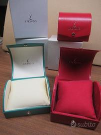 Laurens lotto 6 scatole per orologio rosse e verdi