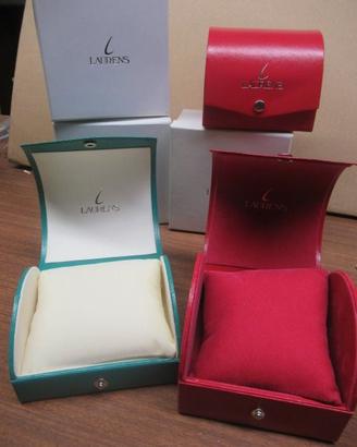 Laurens lotto 6 scatole per orologio rosse e verdi