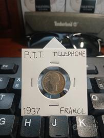 Gettone Telefonico Francia - 1937