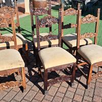 sei sedie rinascimentali 