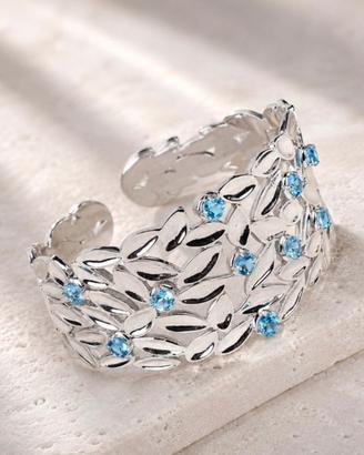 Bracciale Argento Sterling925 Topazio Swiss Blu