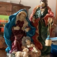 Presepe Natività Famiglia Sacra  lanterna/agnello