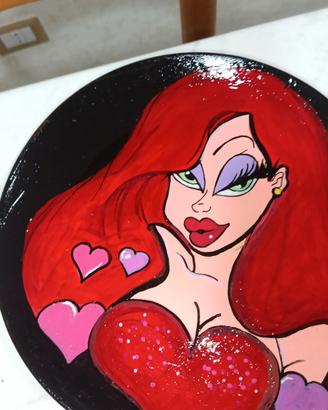 piatto dipinto Jessica rabbit 