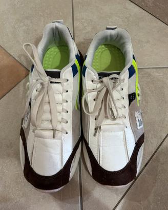 Scarpe uomo marroni e bianche