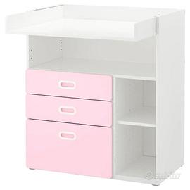 Fasciatoio scrivania ikea rosa bianco poss armadio