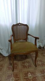 Poltrona Parigina con schienale in paglia Vienna