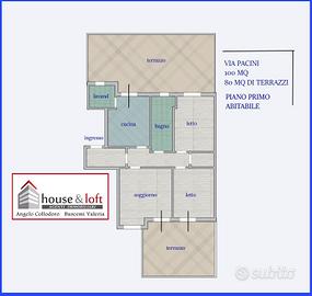 Appartamento con ampie terrazze via Pacini