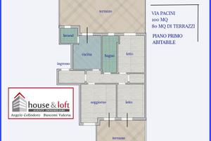 Appartamento con ampie terrazze via Pacini