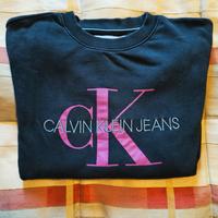 Calvin Klein felpa in cotone uomo nera