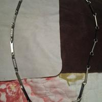 Collana in Acciaio Stile Greca -Bicolore 